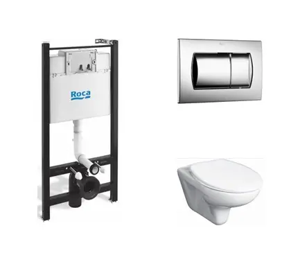 ПЭК: Roca MATEO Унитаз + сидение микролифт + инсталляция + кнопка