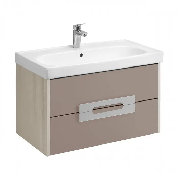 Тумба AQUATON Ар-Деко 65/2 с раковиной Нео Классик 65 1A2914V1DD6E0 цвет кашемир