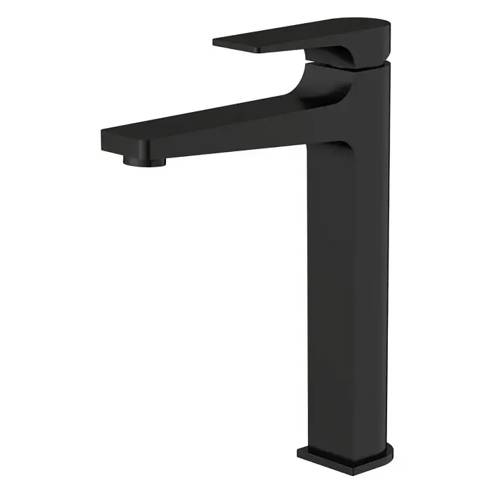 Смеситель для раковины-чаши Azario Arida высокий, керамический картридж, черный матовый (AZ-K9054B)