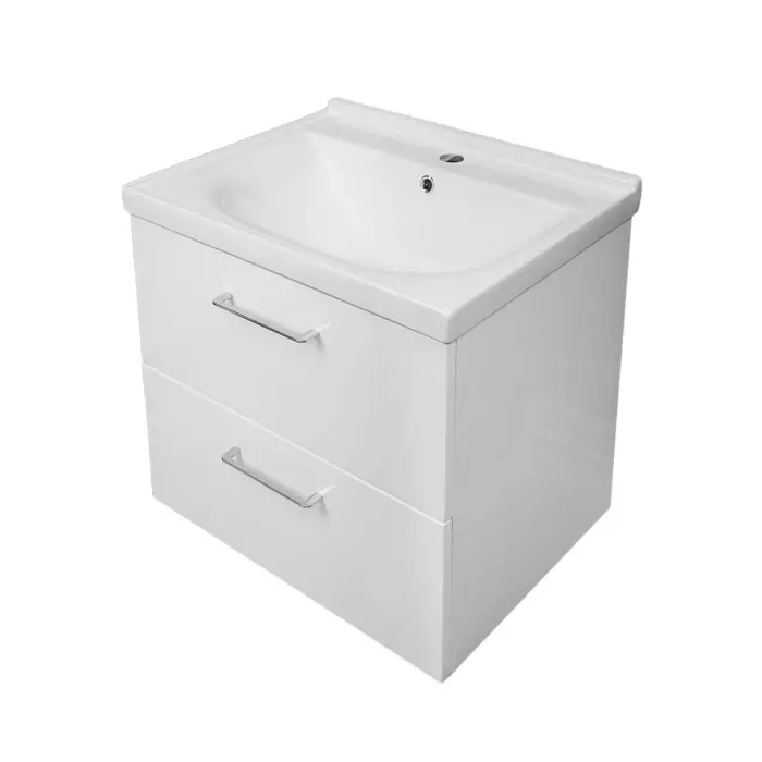 Комплект Azario Тумба Ника 60 600х470х525 подвесная, с раковиной "Monte Neo 60", белый глянцевый (CS00106458)