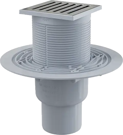 Душевой трап Alcadrain 105х105/50/75 решетка из нерж стали (APV203)