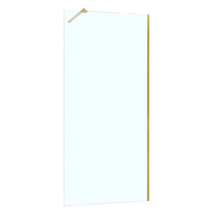 Душевая перегородка Azario Walk-in 1200х1950 прозрачное стекло 8 мм, профиль брашированное золото (AZ-251-120-BGL-CL)