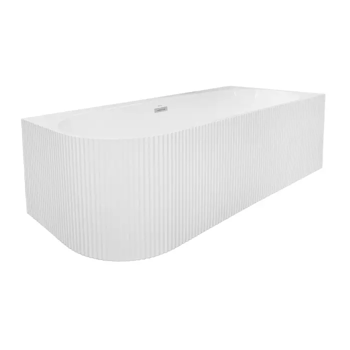 Ванна акриловая Azario Лаго Бланко 1600х750х580 пристенная, правая, в комплекте с сифоном и металлической рамой (AZ-6724-1CR 16075)