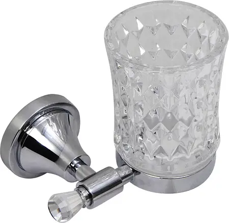 Подстаканник одинарный Fixsen Crystal, стекло, хром (SF-35006)