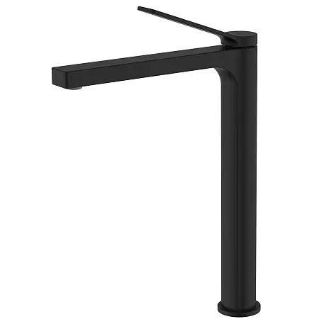 Смеситель для раковины-чаши Azario VISE высокий, керамический картридж, черный матовый (AZ-VQQ168R30PA)