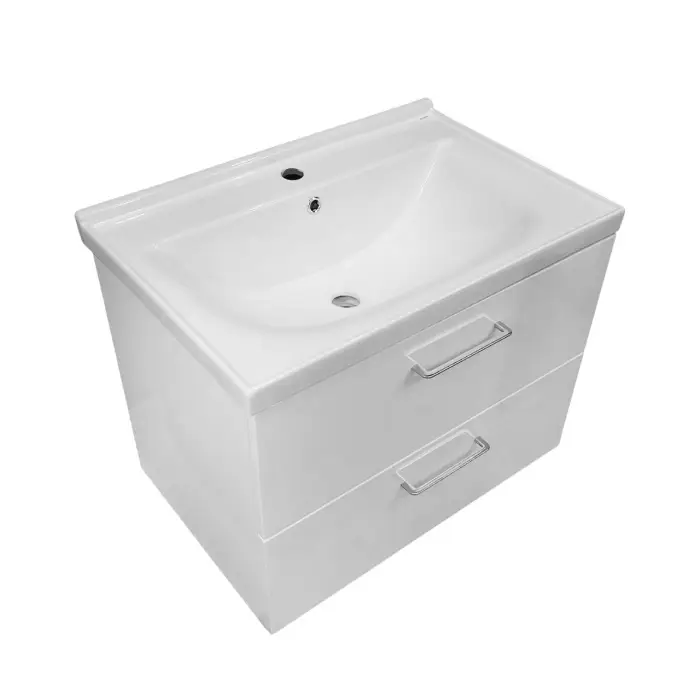 Комплект Azario Тумба Ника 70 700х470х525 подвесная, с раковиной "Monte Neo 70", белый глянцевый (CS00106460)