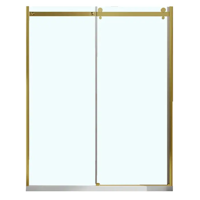 Душевая дверь Azario Берн 1500х1950, прозрачное стекло 6 мм, профиль брашированное золото (AZ-733-150-BGL-CL)