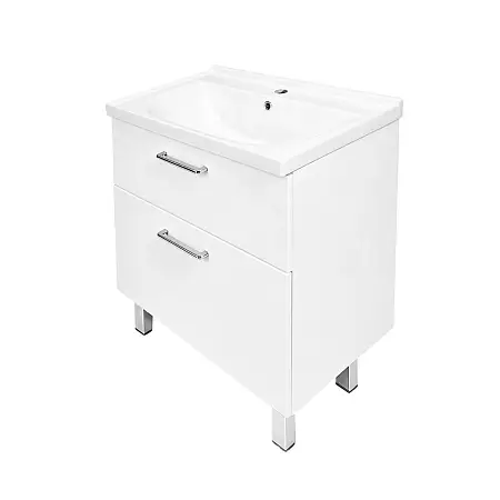 Комплект Azario Тумба Ника 70 Н 700х470х815 Напольная с раковиной "Monte Neo 70", белый глянцевый (CS00106461)