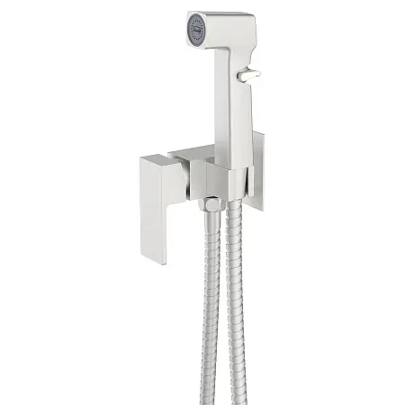 Гигиенический душ Azario Graves со смесителем, керамический картридж, скрытый монтаж, шланг 150 см, сатин (AZ-KFX03BN)