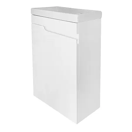 Комплект Тумба Azario KANTRI 45 450х250х775 подвесная, с раковиной Фостер 45, левая, белый глянец (CS00097244)