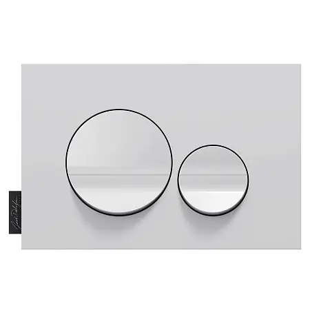 Клавиша смыва  Jacob Delafon пластик, цвет матовый белый, глянцевый белый (E20859-00-MWH)