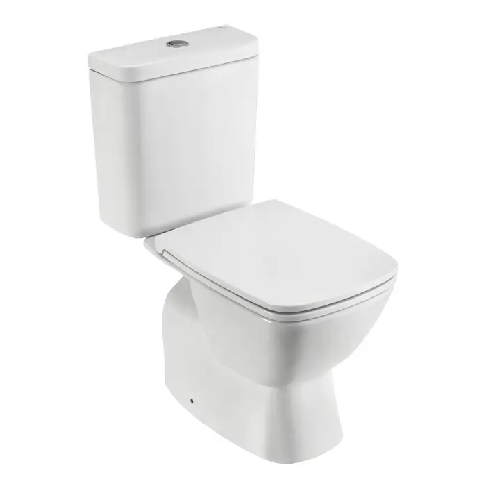 Унитаз-компакт Santek "Нео" rimless напольный, безободковый, с тонким сиденьем микролифт (1.WH30.2.418)