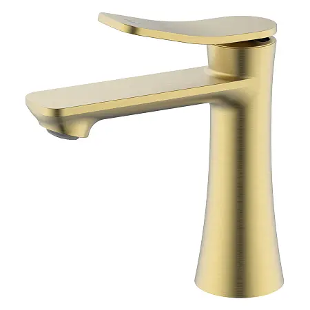 Cмеситель для раковины Azario Escaro керамический картридж, золото матовое (AZ-K1074MG)