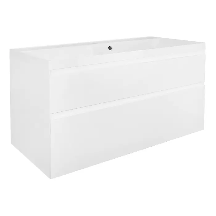 Комплект тумба Azario Velluto 100 1000х450х660 подвесная, с раковиной Астория 100, белый матовый (CS00097538)