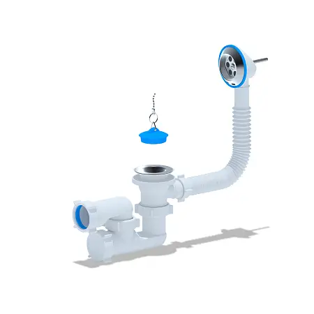 Слив-перелив Ани Пласт для ванны с выпуском и переливом регулируемый 1 1/2" (E250)