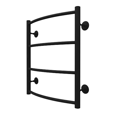 Полотенцесушитель водяной AZARIO VERONA 500/600 4 секции, боковое подключение, 1/2", черный (AZ83912B)