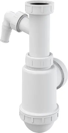 Сифон для мойки Alcadrain с накидной гайкой 6/4" и штуцером (A443P-DN50/40)