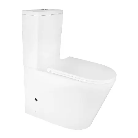 Унитаз-компакт Azario Margo 390х670х880 безободковый, слив Торнадо, с быстросъемным сиденьем микролифт (AZ-2125-UQ1)