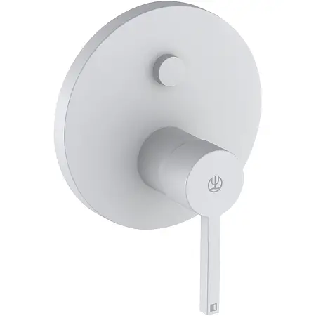 Смеситель для душа Kludi Nova Fonte Puristic внешняя часть, керамический картридж, белый матовый (206595315)