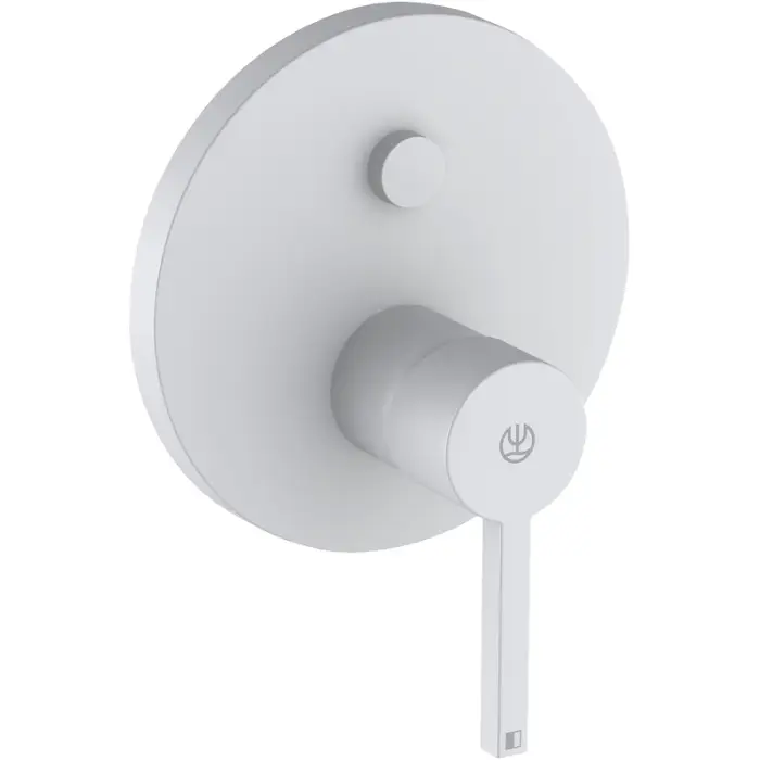 Смеситель для душа Kludi Nova Fonte Puristic внешняя часть, керамический картридж, белый матовый (206595315)