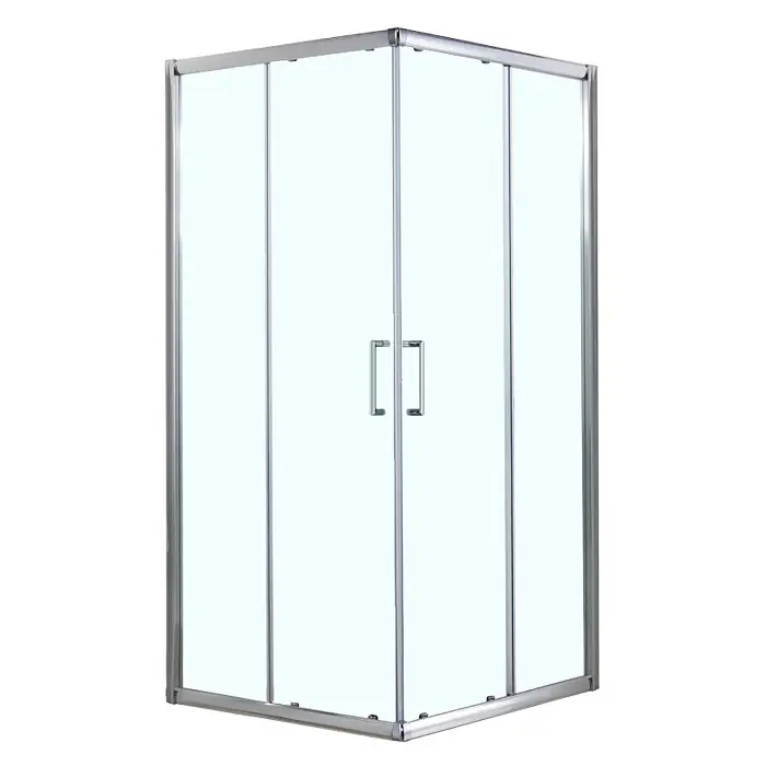 Душевое ограждение Azario GREENWOOD 1000х1000х1950, БЕЗ ПОДДОНА, прозрачное стекло 6 мм, цвет профиля серебро (AZ-NNE1142 1000)