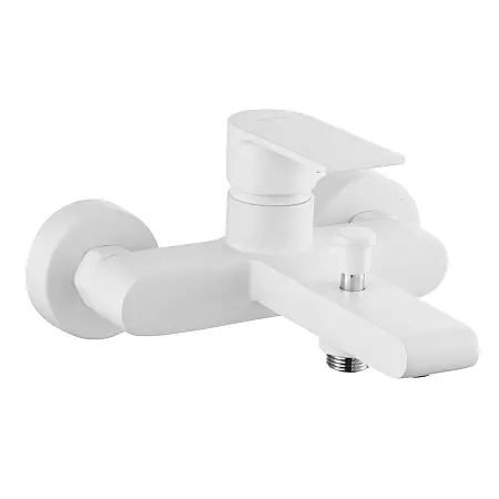 Смеситель для ванны AZARIO DELANO короткий излив, белый матовый (AZ-158405126)