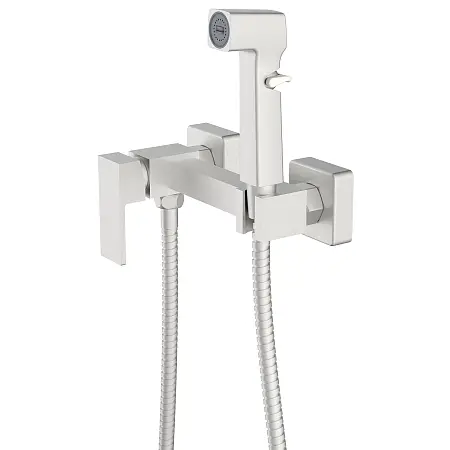 Гигиенический душ Azario Seyne со смесителем, керамический картридж, шланг 150 см, сатин (AZ-KFX05BN)