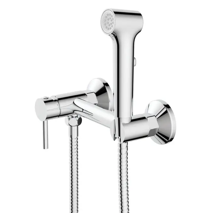 Гигиенический душ Azario Dies со смесителем, керамический картридж, шланг 150 см, хром (AZ-KFX04)