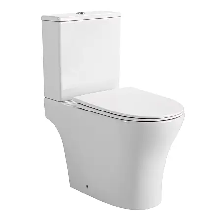 Унитаз-компакт Azario Рэйна 630х360х815 напольный, безободковый, слив "Скрытое Торнадо", с быстросъемным сиденьем "Микролифт" (AZ-2785T)