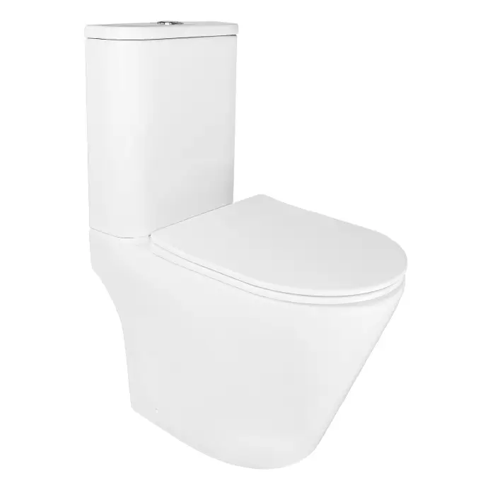 Унитаз-компакт Azario Бертон 385х615х805 напольный, безободковый, слив "Торнадо", с быстросъемным сиденьем микролифт (AZ-6093)