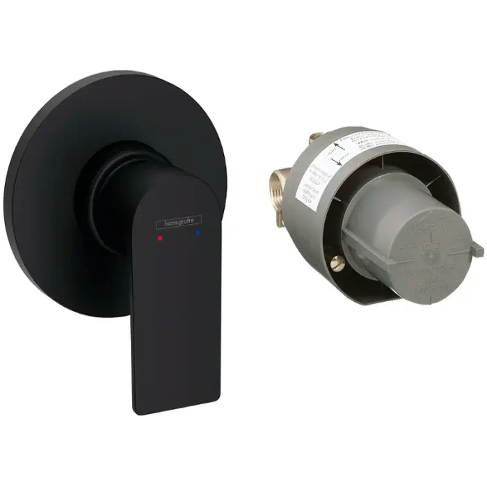 Смеситель для душа Hansgrohe Rebris E керамический картридж, черный матовый (72658670)