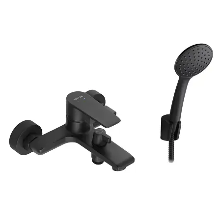 Смеситель для ванны Santek Арма с ручным душем, керамический картридж, черный матовый (WH5A10007N001)