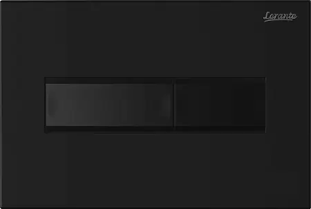 Кнопка смыва Loranto механическая, двойная, черный матовый