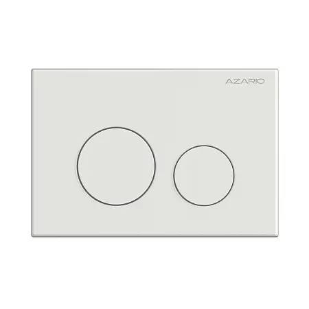 Кнопка смыва AZARIO механическая, двойной смыв, круглые кнопки, белый глянцевый (AZ-ИУ00010)