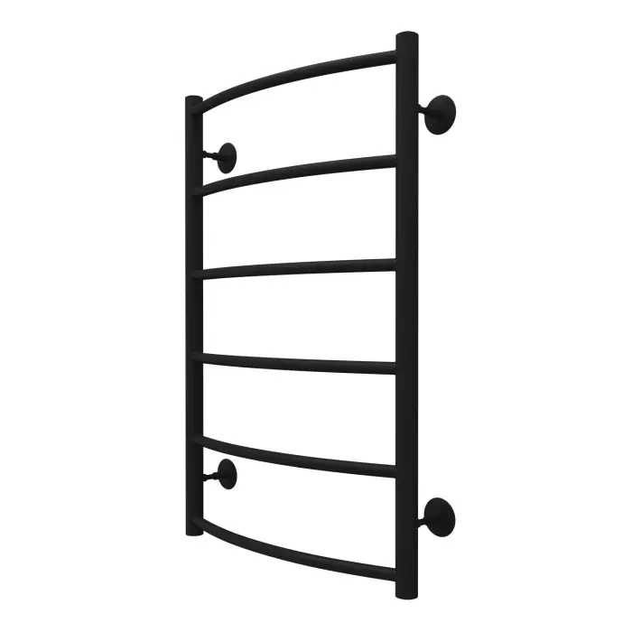 Полотенцесушитель водяной AZARIO VERONA 500/800 6 секций, нижнее/диагональное подключение, 1/2", черный (AZ83874B)