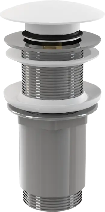 Донный клапан Alcadrain click-clack, белый (A395B)