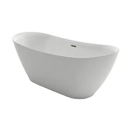 Ванна акриловая Azario GOLDFIELD 1700х750х650 отдельностоящая, в комплекте с сифоном и металлической рамой, цвет белый (GOL17075)