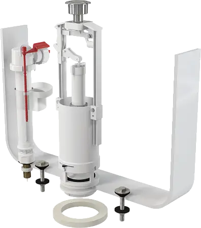 Сливная арматура Alcaplast со стоп кнопкой, нижний подвод, подключение 3/8'', хром (SA2000SK 3/8" CHROM)