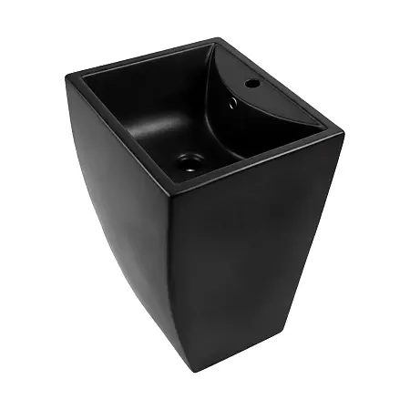 Раковина напольная Azario Комелла 480х420х855 отдельностоящая прямоугольная, черный матовый (AZ-314MB)