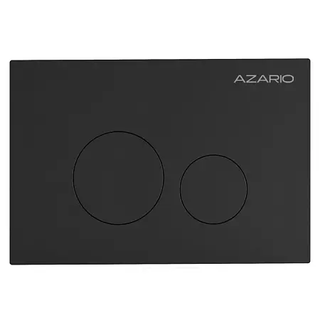 Кнопка смыва AZARIO NEW-TS механическая, двойной смыв, круглые кнопки, нержавеющая сталь 304, черный (AZ-SS-002-B)