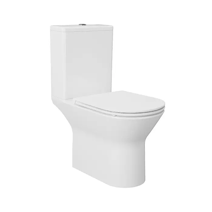 Унитаз - компакт Azario Данте 360х660х805 напольный, безободковый, быстросъемное сиденье микролифт (93589)