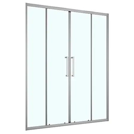 Душевая дверь Loranto 170x190 раздвижная, прозрачное стекло 6 мм, профиль серый матовый (CS-AB04GG-170)