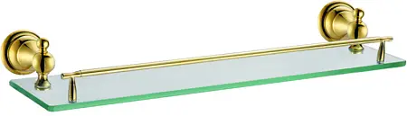 Полка Azario ELVIA стеклянная 52 см, золото (AZ-91103G) 