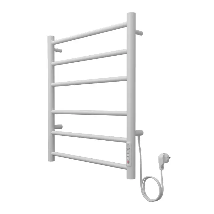 Полотенцесушитель электрический AZARIO Парма 500/600 6 секций, диммер справа, белый (AZ10856W)