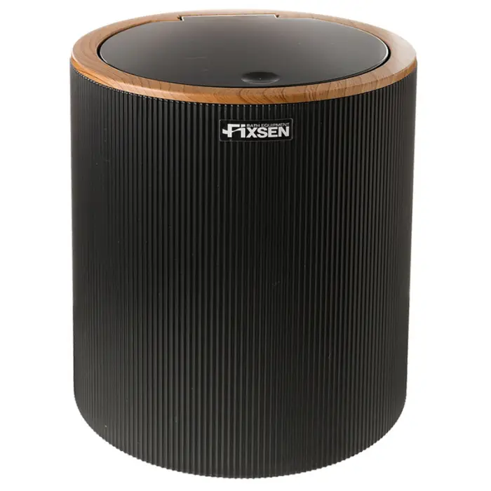 Ведро для мусора Fixsen Black Boom нажимной механизм, 5 л., черный (FX-411-6)