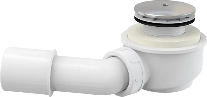 Сифон для душевого поддона Alcadrain  50 мм, заниженный, хромированный пластик (A471CR)