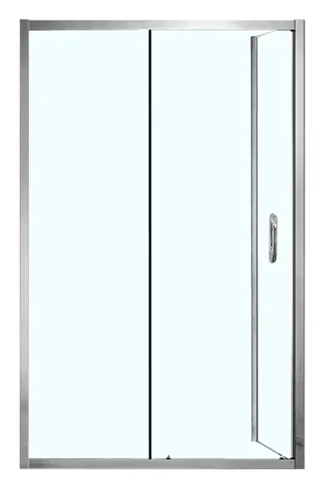 Душевое ограждение AZARIO 1200х800х2000, БЕЗ ПОДДОНА, прозрачное стекло 6 мм, открывание налево, цвет профиля серебро (AZ-ND1131 L 1200)