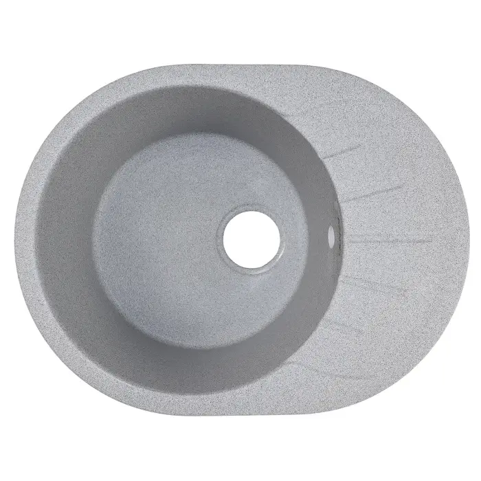 Кухонная мойка AZARIO Canto 570x440x190 искусственный мрамор, с "крылом", сифон в комплекте, цвет серый (CS00105248)