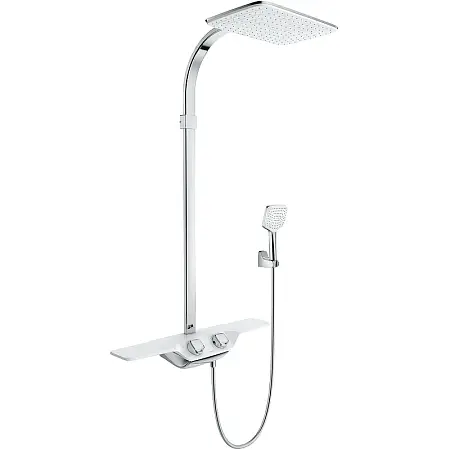 Душевая система KLUDI COCKPIT DISCOVERY  c термостатом, хром/белый (8020091-00)
