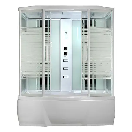 Душевая кабина Loranto CS 78-4 170x85x215 с тропическим душем, раздвижная дверь, белый профиль (CS00054500)